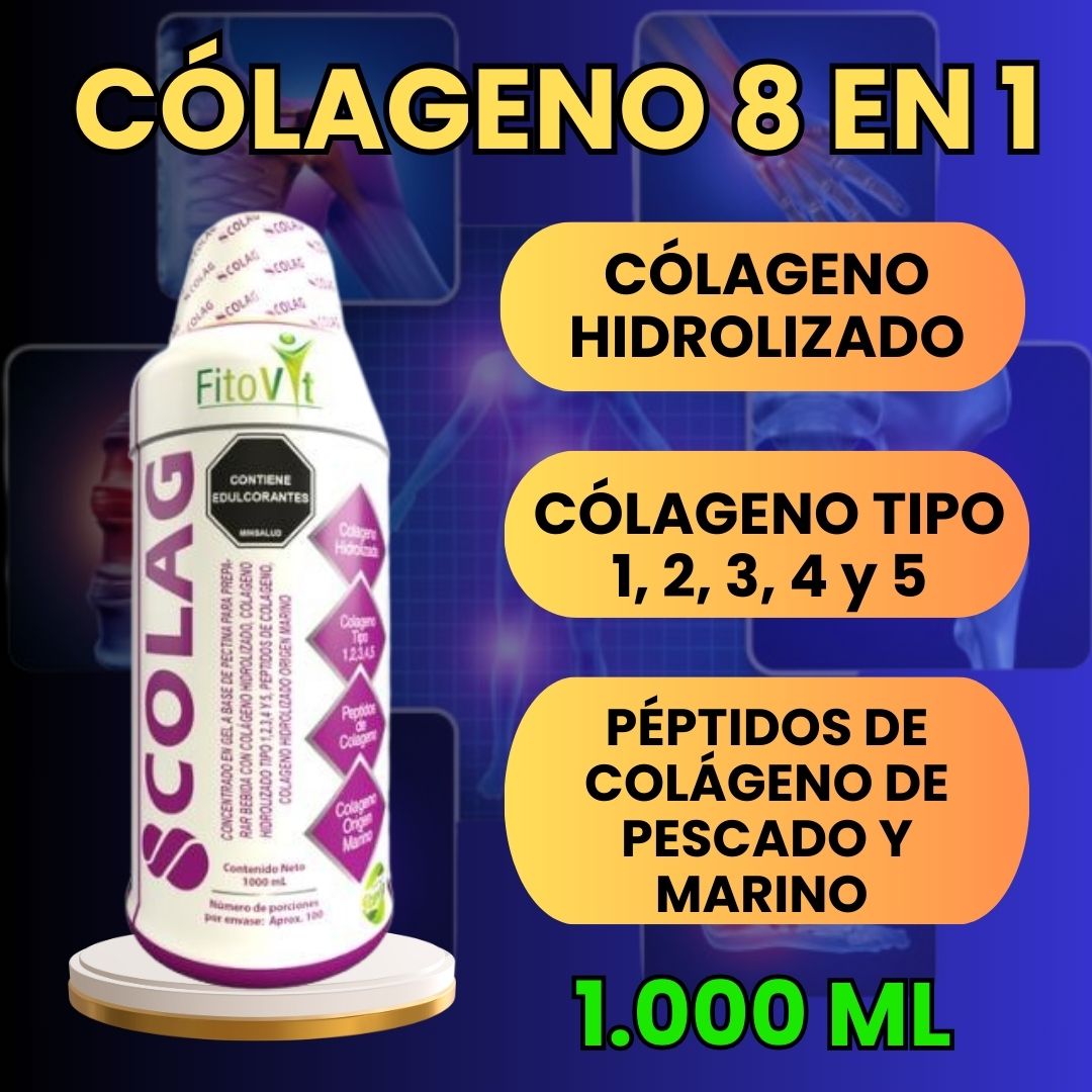 CÓLAGENO 8 EN 1 | FRASCO X 1.000ML + ENVÍO GRATIS