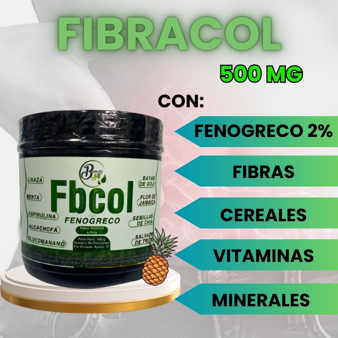 FIBRACOL, fibras, vitaminas y minerales | FRASCO X 500MG + ENVÍO GRATIS