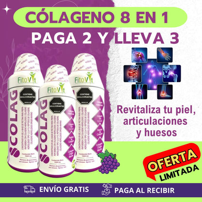 CÓLAGENO 8 EN 1 | FRASCO X 1.000ML + ENVÍO GRATIS